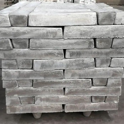 Lingot léger argenté lumineux de magnésium 99,98% 25kg pour mouler et forger
