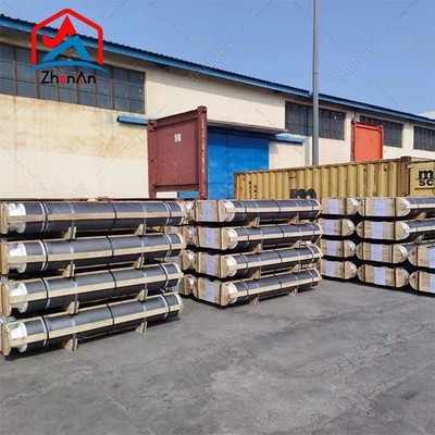 Dia 75mm-700mm L1800-2700mm UHP HP RP Electrode de graphite électrode au graphite avec 4tpi 4tpil