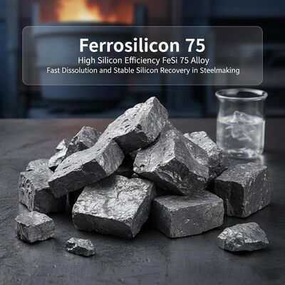 Ferrosilicium 75 alliage de silicium à haut rendement FeSi 75 pour une dissolution rapide et une récupération stable du silicium dans la sidérurgie