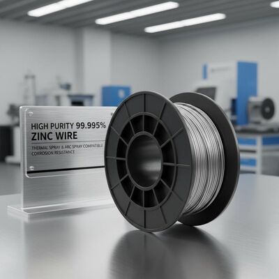 Fil de zinc à haute pureté 99,995% pour pulvérisation thermique, résistant à la corrosion et compatible avec les pulvérisations par flamme et arc