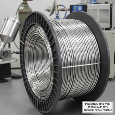 Fil de zinc industriel avec une pureté de zinc de 99,995 % pour la résistance à la corrosion dans les applications de revêtement par projection thermique