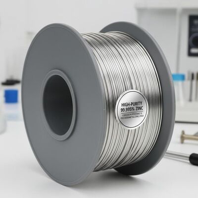 Fil de zinc à haute pureté 99,995% pour résistance à la corrosion et diamètre de fil de précision dans les applications de pulvérisation de métallisation