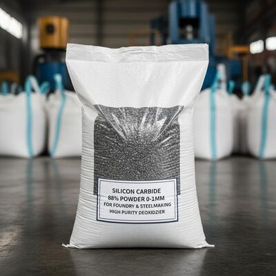 Poudre de carbure de silicium de haute pureté à 88% 0-1 mm pour désoxydants de sidérurgie et applications de fonderie