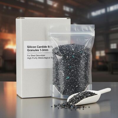 Granules de carbure de silicium à haute pureté à 90% de 1-3 mm pour désoxydant d'acier