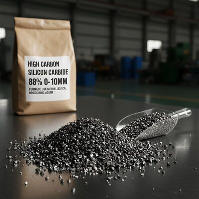Carbure de silicium à haute teneur en carbone 88% de pureté Taille de particule de 0 à 10 mm pour une utilisation dans les fours avec libération de chaleur exothermique