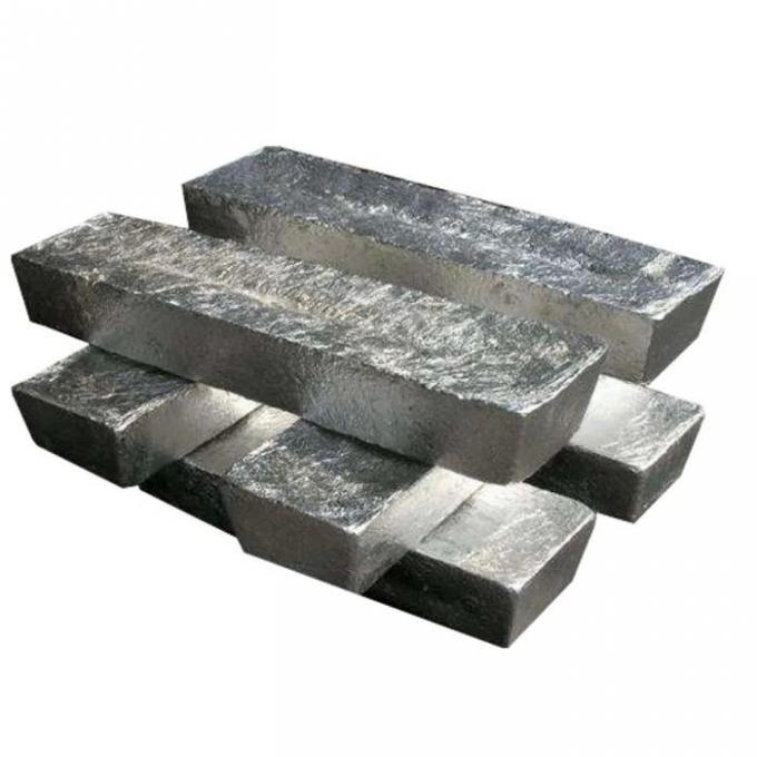 Lingot argenté lumineux de magnésium de conductivité élevée 99,98% 25kg pour l'extrusion et le roulement